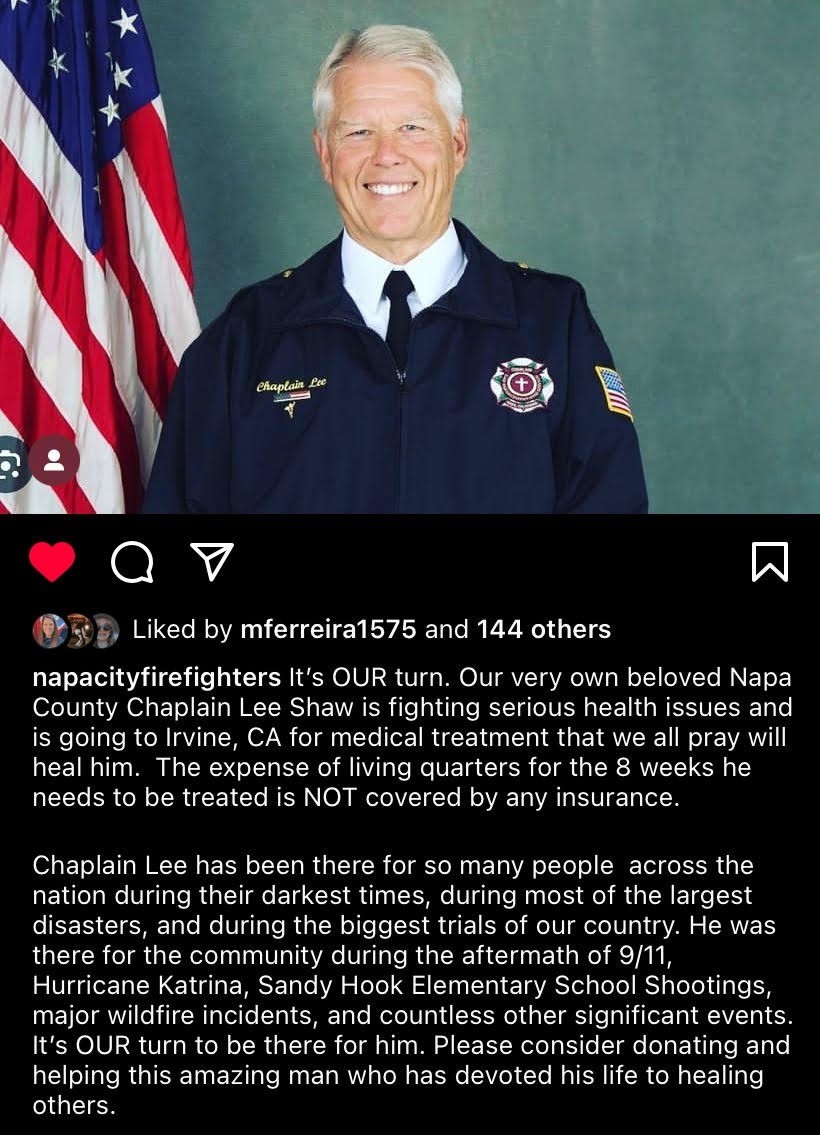 Prayers for Pastor Lee Shaw… Napa Valley Culture of Life
